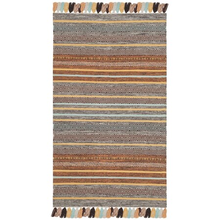 Safavieh Montauk Hand Woven Small Rectangle Area Rug Turquoise & Brown - 3 x 5 ft. MTK901E-3